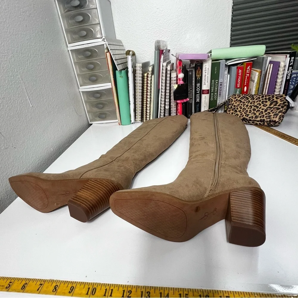 Jessica Simpson Womens Ravyn Zipper Over-The-Knee Color: Sandstone/Tan 9.5 NWT